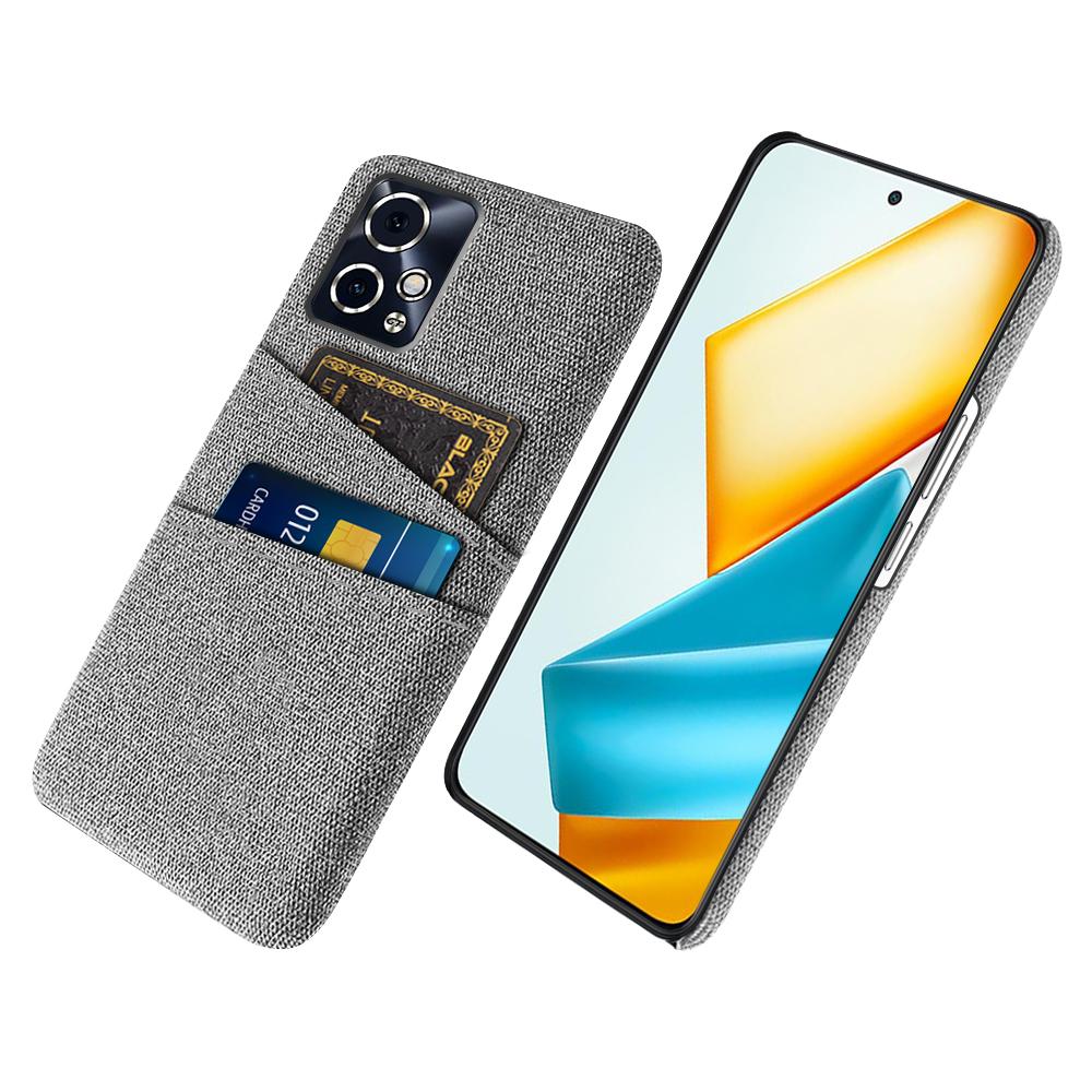 For Honor 90 GT 5G Case Cloth Texture PC Phone Cover with Dual Card Holder