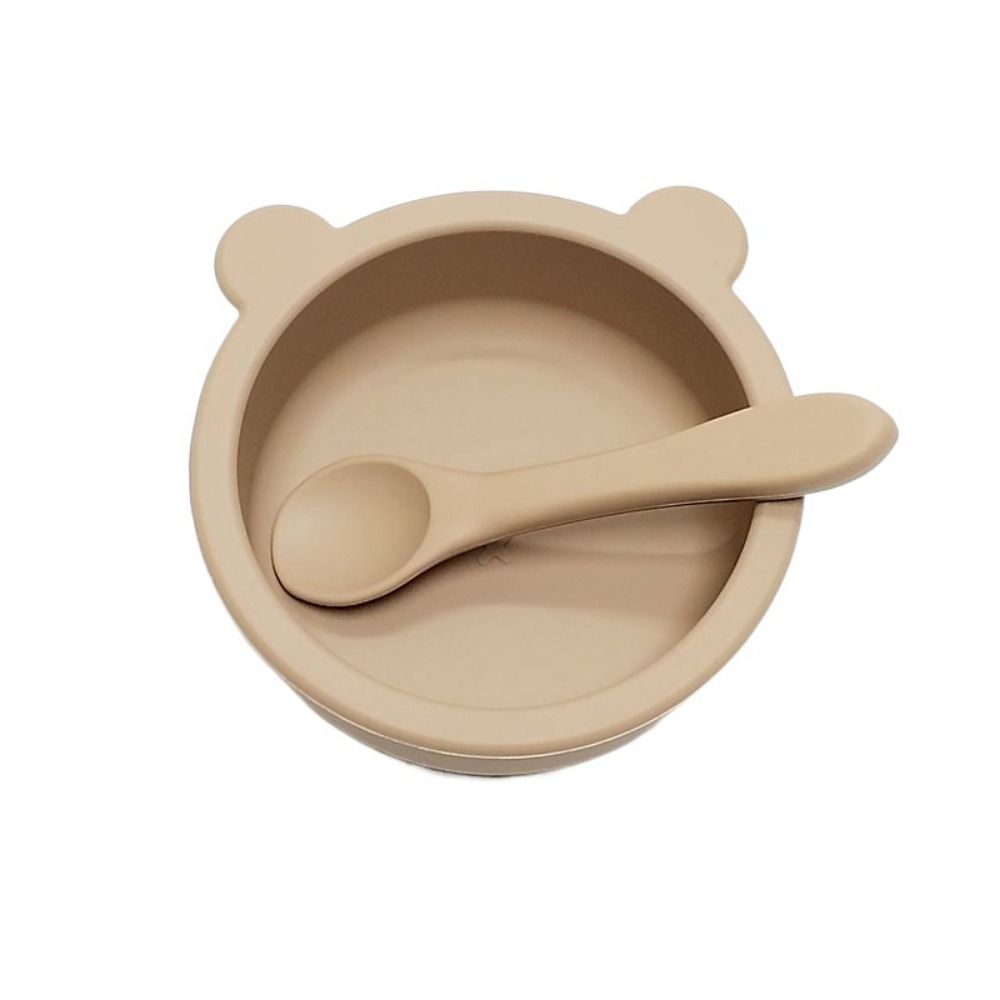 Flexible Feeding Tableware Waterproof Feeding Bowl Set Unbreakable Baby Bowls with Spoon  Toddlers