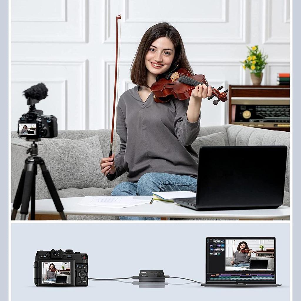 1080P 60fps HDMI Capture Card for Switch, SLR Camera, and Live Streaming Via USB