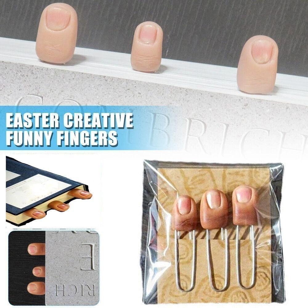 

3 шт., имитация скрепки, закладки, ужасы, скрепки для пальцев, креативная реалистичная закладка для пальцев