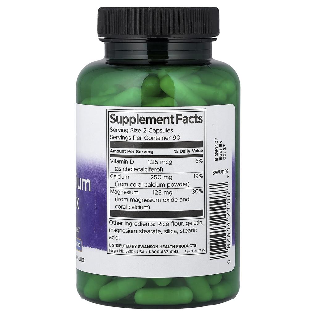 Swanson, Coral Calcium Complex, 180 Capsules