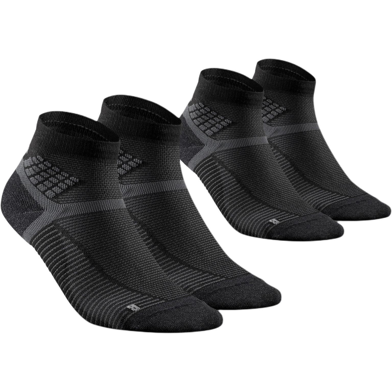 

DECATHLON Hike 500 Simple, Breathable and Comfortable Casual Mid-Leg Socks Unisex Pair Black 43-46