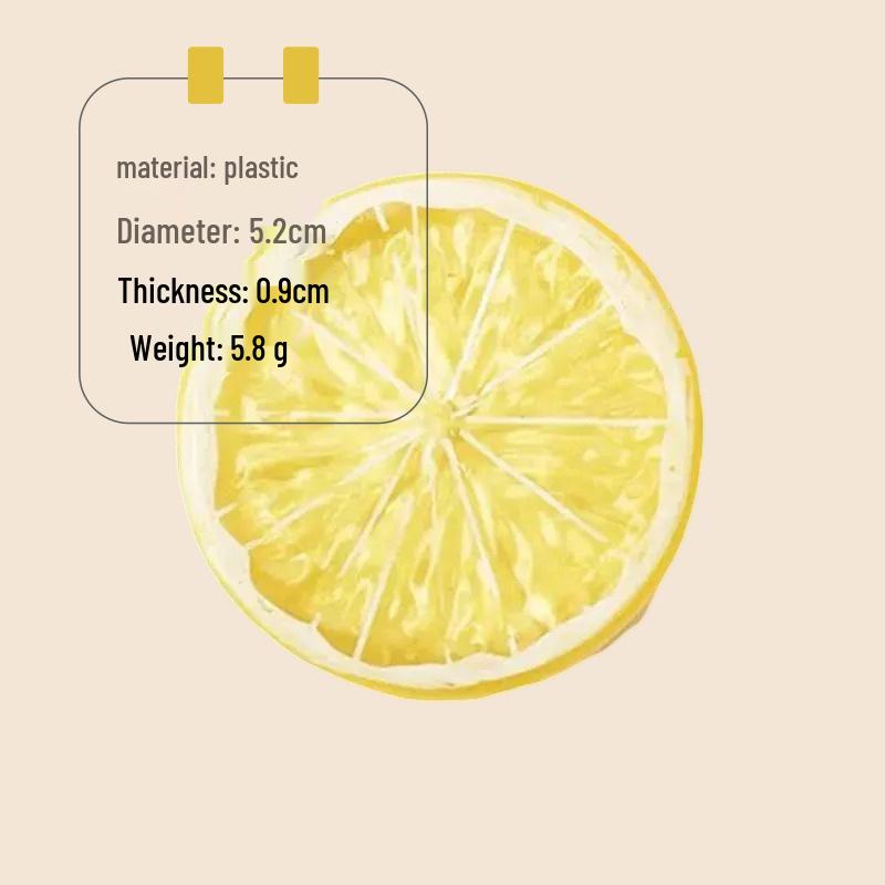 Plastic Lemon Slice Models for Creative Decor and Teaching Props