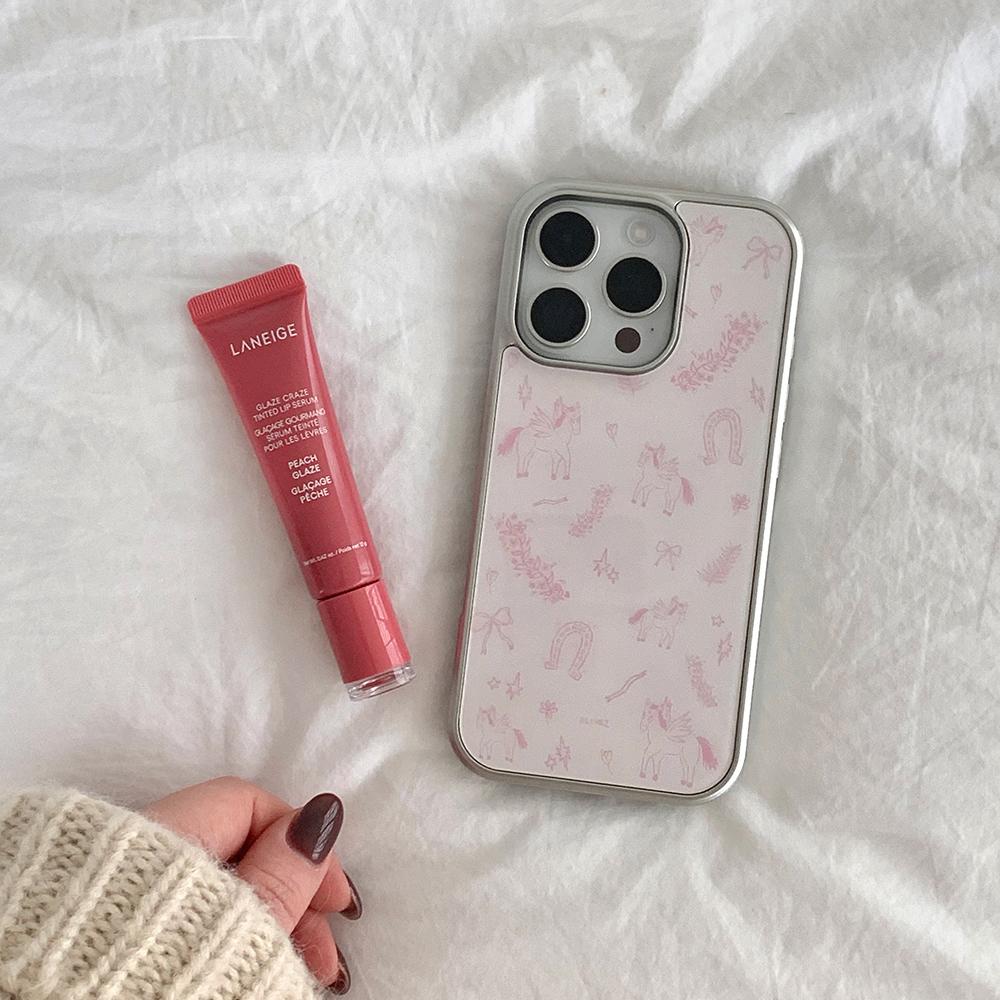 

Pink Horse Bow Phone Case for IPhone 17 16e 16 15 14 13 12 11 Air Pro Max X XR XSMAX 8 7 Plus Luxury Clear Soft Back Cover iPhone 11 ProMax