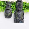 Antique Roman Portrait Aquarium Accessories Decoration Reptile Decoration Easter Island Stone Statue Resin Landscaping Crafts