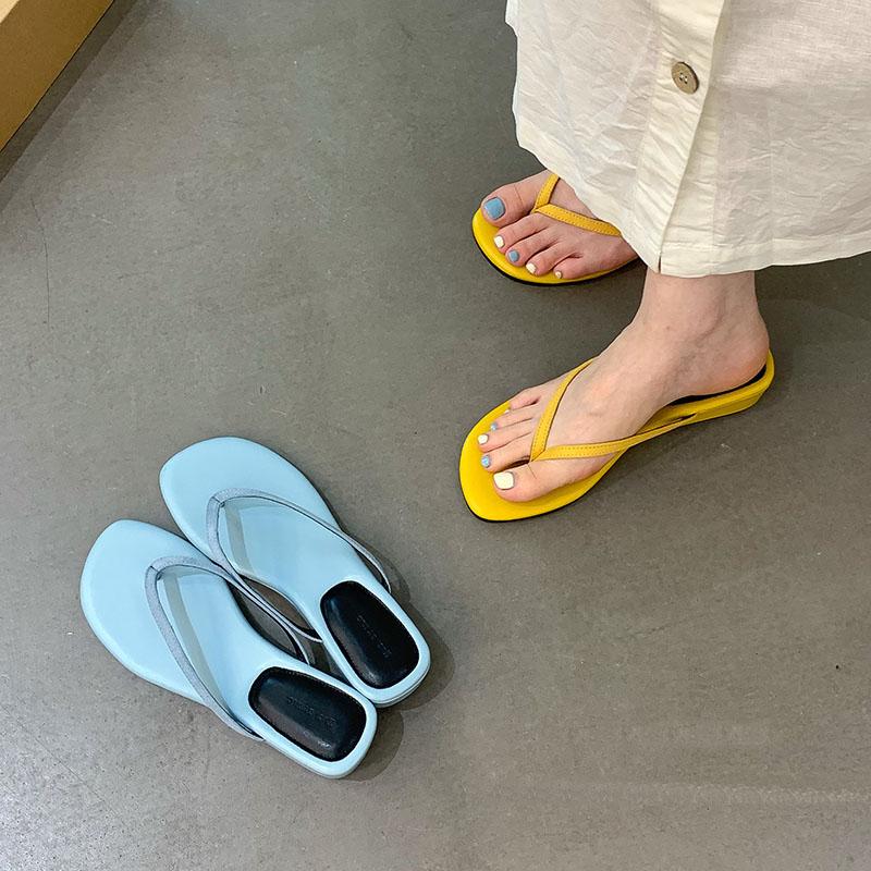 Fashion Footwear Low Heel Flip Flops Women Slippers Wedges Shoes Female Slides Sandals Fashion Round Toe Ladies Wedges Slippers Shoes