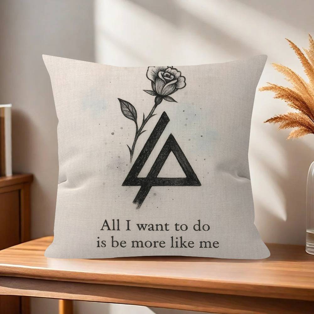 Band L-Linkin From logo P-Park   Personalized Pillow Dust Cover Bedroom Kids Party Decoration Pillowcase Birthday Children Gift