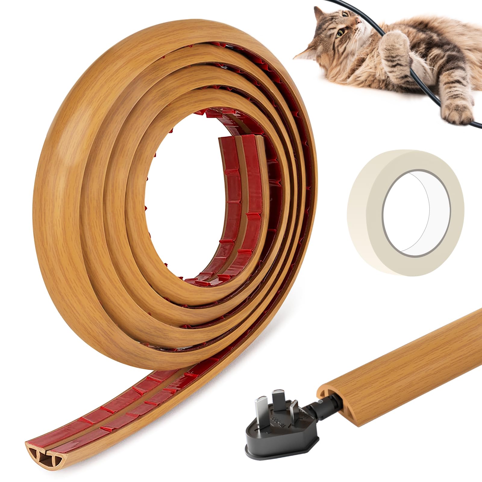 

Nokitobu Wiring Cover, Floor Cord Cover, Cable Cover, Floor-Mounted Wiring Cover, Cord Cover, Cord Protector, Wiring Cover, Cable Protector, with