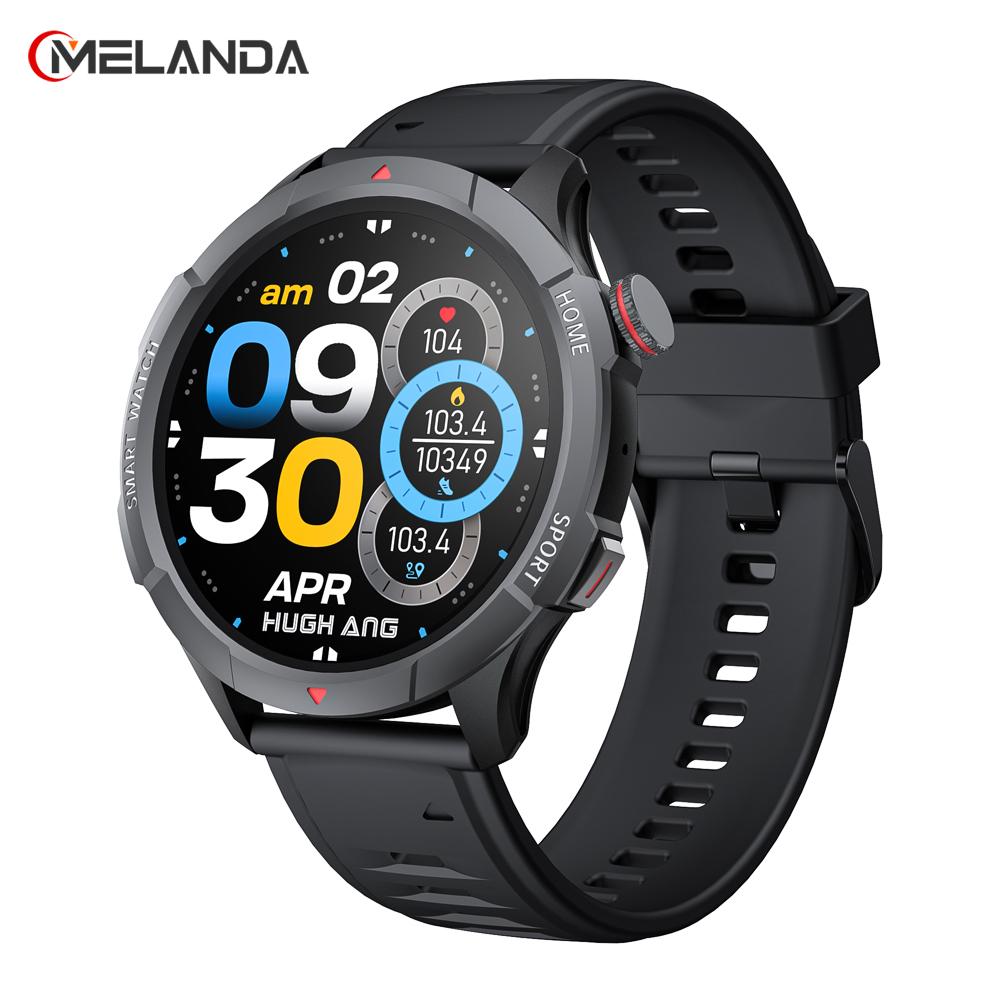 

MELANDA 1.43 inch 466*466 Amoled Screen Bluetooth Call Smart Watch Men Sports Fitness Tracker Waterproof Smartwatch For Android IOS J47