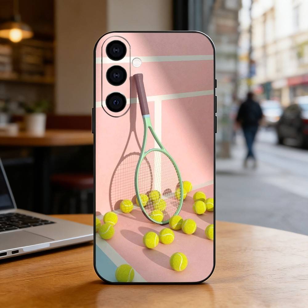 Tennis culture Phone Case For Samsung Galaxy A73,A72,A71,A70,A53,A52,A51,Others Soft Black Cover