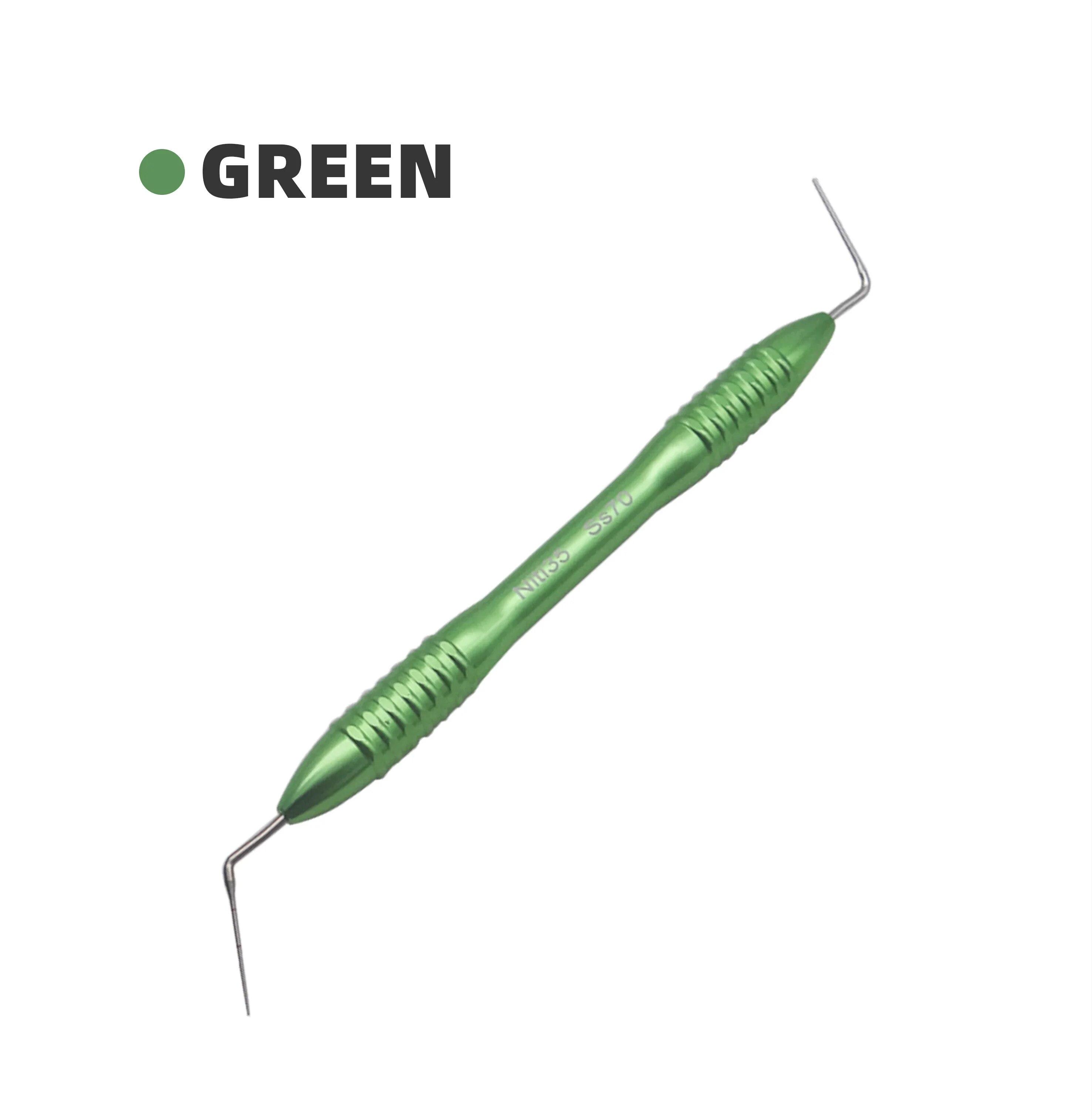 

JINGT Стоматологический наполнитель гуттаперчи Наполнитель корневых каналов Эндодонтический ручной штекер Вертикальное устройство для давления Стоматологический инструмент для заполнения CHINA зелёный