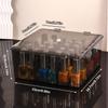 1pc transparent/translucent black 9 goggle nail polish storage box desk dresser nail care cosmetic bag organizer
