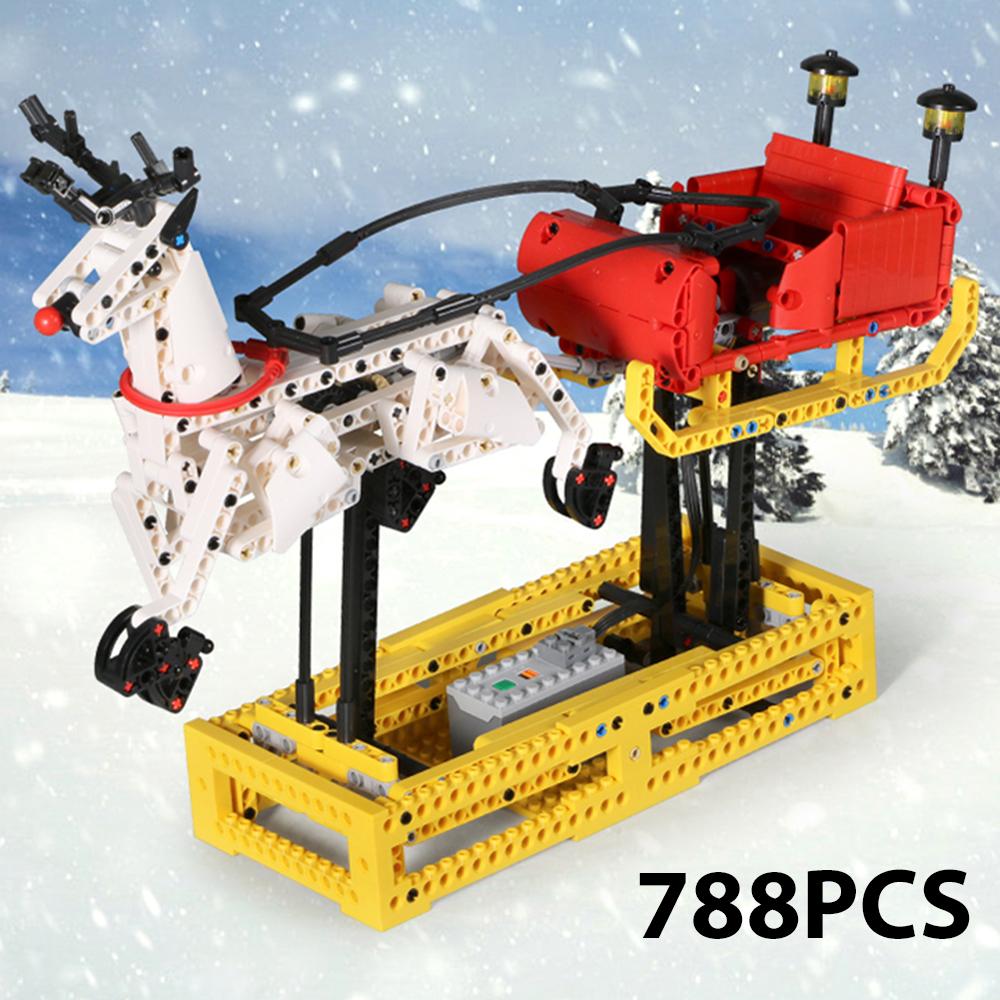 Non-Toxic Christmas Moc Santa Claus House Model Building Blocks Children New Year Diy Exclusive Cabin Toys For Adult Bricks Gift