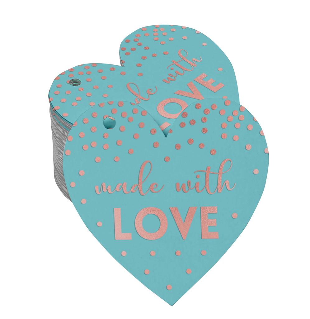 Inkdotpot Gold Foil Paper Hang Tags Made With Love Wedding Favor Tags 100