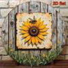 Tin Sign Wall Art Sunflower Bee Vintage Kitchen Decor