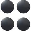 SALEX Replacement Metal Plates Set for Magnetic Car Phone Holders, Wall & Air Vent Mounts, Cases, Magnets. Kit of 4 Black Round Iron Discs Without