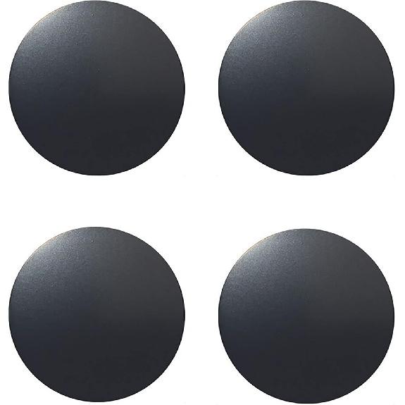 SALEX Replacement Metal Plates Set for Magnetic Car Phone Holders, Wall & Air Vent Mounts, Cases, Magnets. Kit of 4 Black Round Iron Discs Without