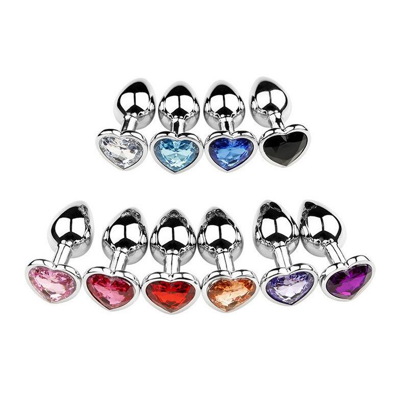Heart-Shaped Metal Anal Plug - Prostate Massager & Dilation Toy for Adults