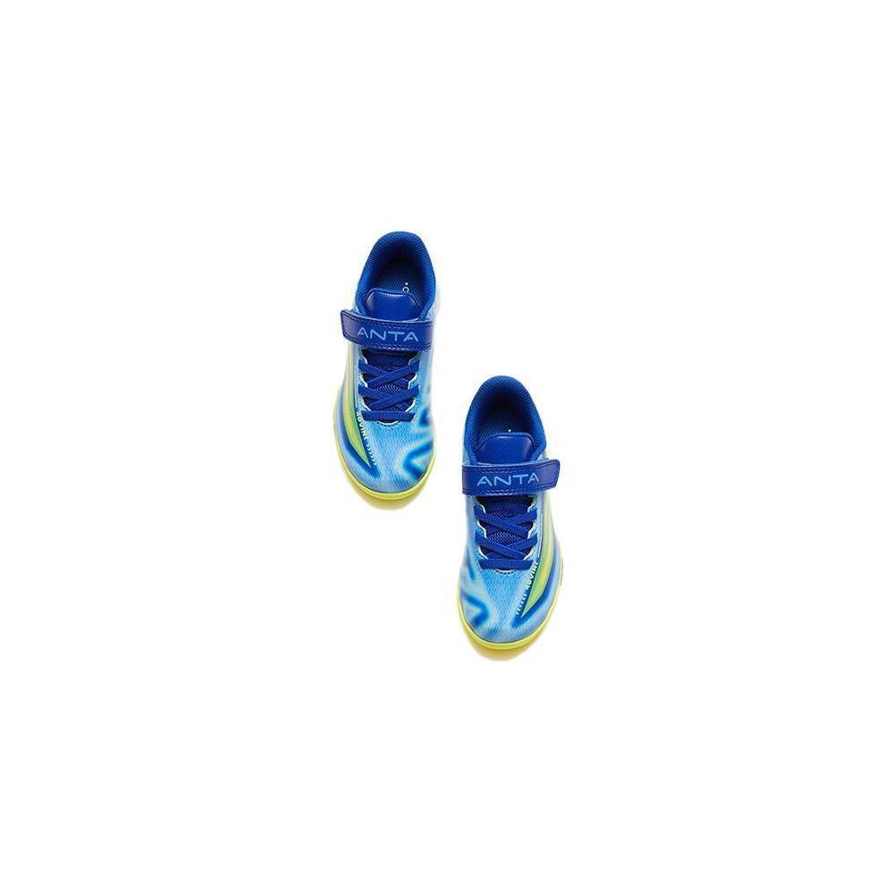 Anta Artificial Turf Comprehensive Training Non-Slip Wear-Resistant Low-Top Soccer Shoes Kids sneaker Blue Yellow 312329922-3
