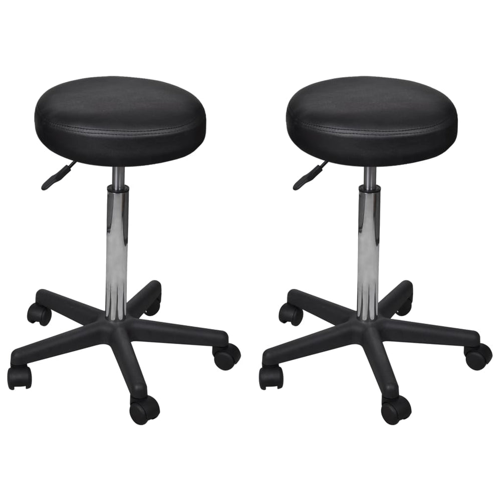 Tabourets de bureau lot de 2  35,5x84 cm Similicuir