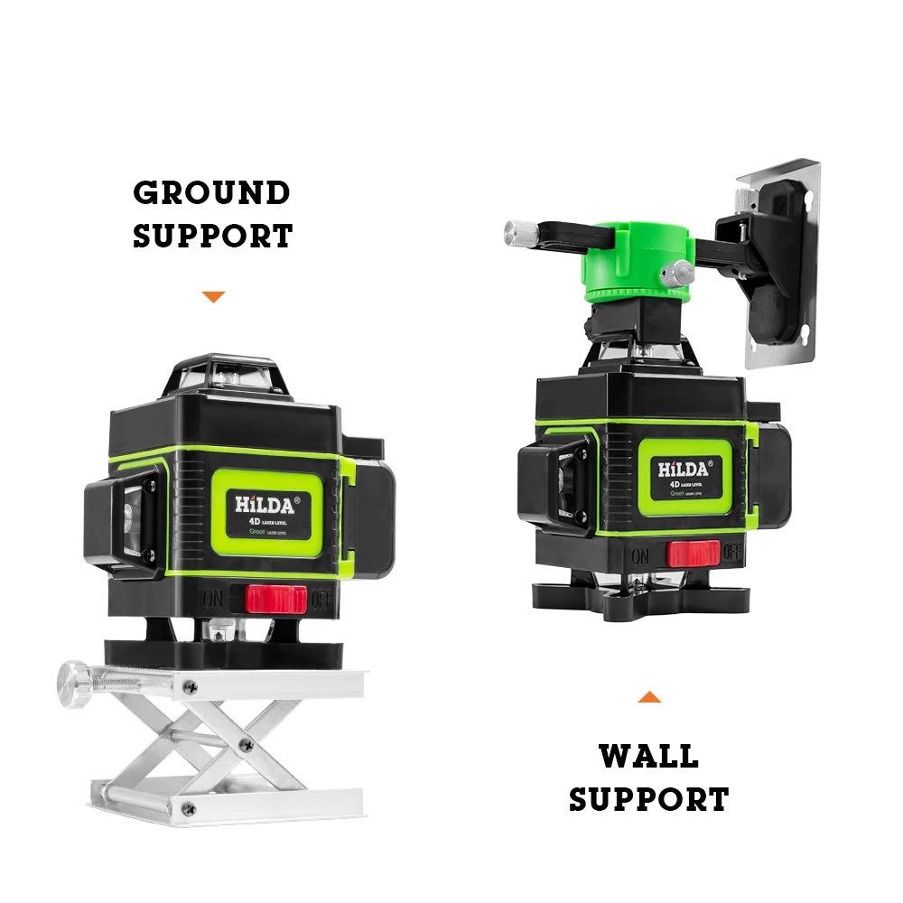 High Precision 4D 16-Line Green Laser Level with Automatic Leveling