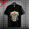 Thats Why IM Here Funny Dart and Beer Graphic TShirt 100 Cotton Short Sleeve Casual Tee Outdoor Activities  Social Events