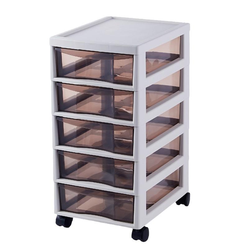 Gabinete de Armazenamento de Gavetas Multicamadas para Papel A4 Estilo Coreano para Mesa de Escritório/Documentos/Cosméticos