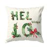 Winter Christmas Bow Pillowcase Printed Polyester 40/45/50cm Throw Pillowcover Decorative Sofa Cushion Pillowslip Home Decor