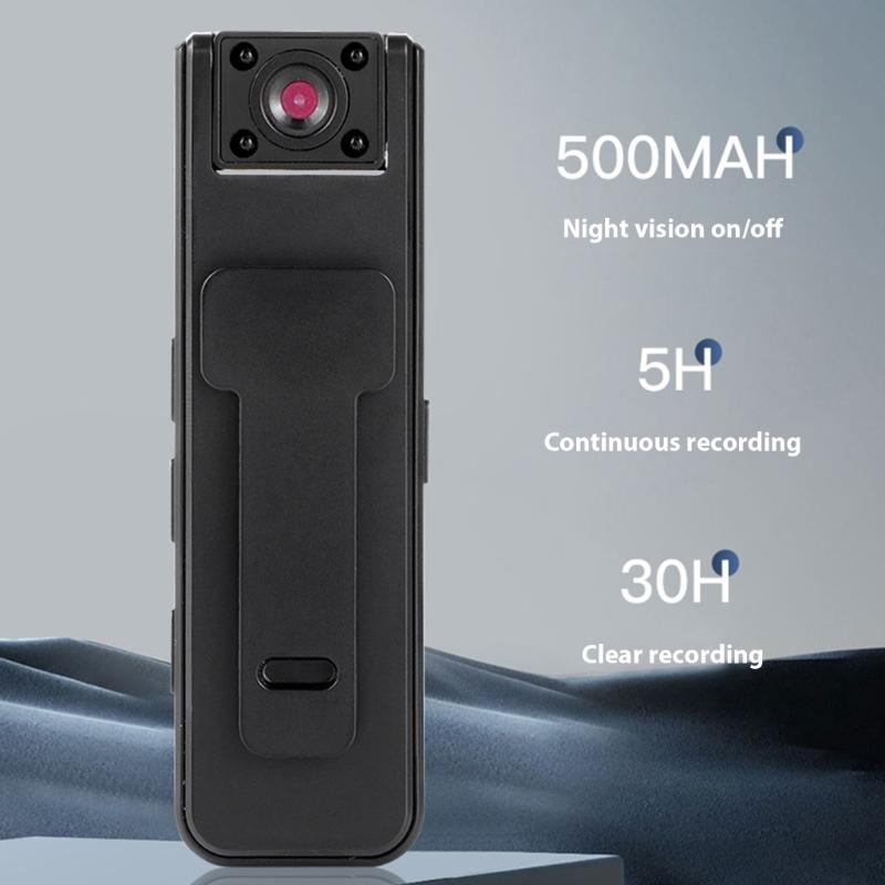Pocket Clip Action Camera 1080P Video Recording 500mAh Battery Night Viewing Function For Sports Travel Outdoor