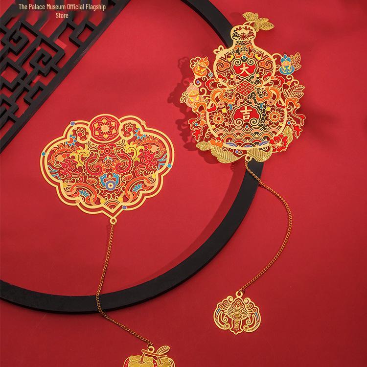 Ruyi Fulu Gourd Book Clip Bookmark - Creative Cultural Art Piece Gourd