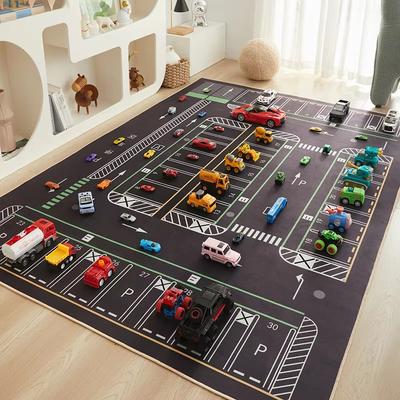 Cartoon Car Traffic Children's Carpet Play Room Baby Crawling Mat Home Decoration Living Room and Bedroom Floor Mat
