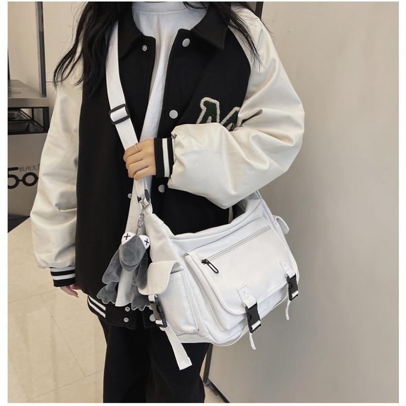 Minimalist Crossbody Bag Unisex Instagram Japanese Korean Large Capacity Utility Shoulder Messenger Bag Workwear Style College Student Backpack