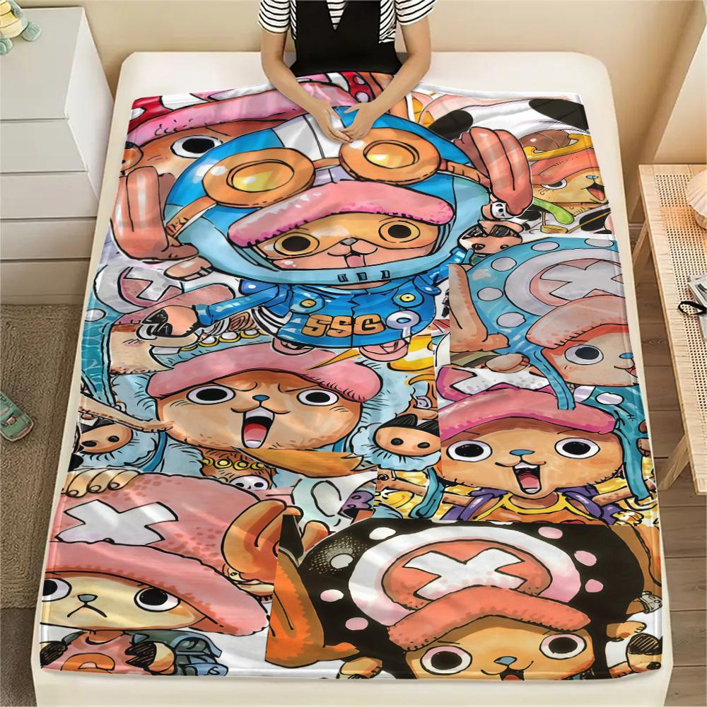1 BUC Bucată Unică Tony Tony Chopper Pătură din Flanel cu Model Potrivită pentru Toate Sezoanele Pentru Decor Acasă Căldură și Confort Cadouri Cadou de Sărbători