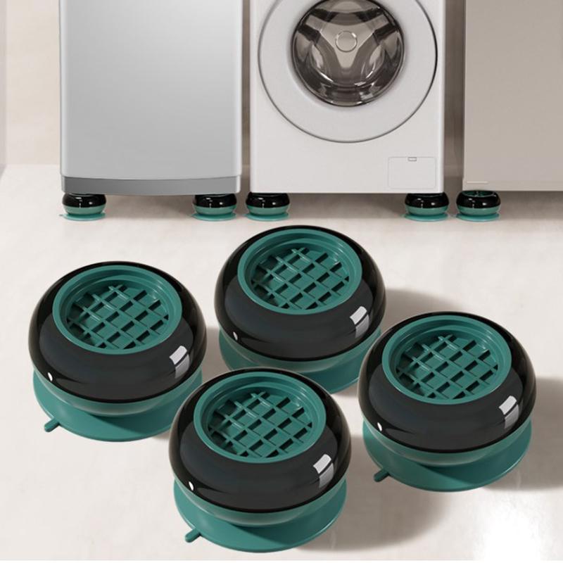 4Pcs Washing Machine Vibration Pads Anti Vibration Washing Machine Support Feet Stabilizer Washing Machine Base Foot Pads