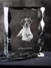 Brittany Spaniel, Brittany Wiegref – Crystal with a picture of a dog, glass statuette with a picture | Art-Dog