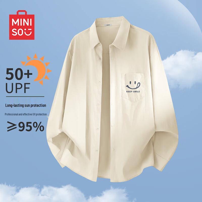 

MINISO Men s Cooling Ice Silk Sun Protection Long-Sleeve Shirt 3XL