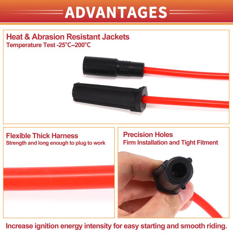 UXCELL 7 Pcs Car Spark Plug Coil Wires Ignition Coil Harness Cable Fit for Chevrolet Astro V6 4.3L 2000-2002
