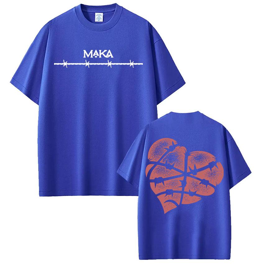 Rapper Maka Aura Tour 2025 Album Merch T-Shirt Men Women Retro Aesthetic T-Shirts Fashion High Quality Cotton T Shirt Streetwear