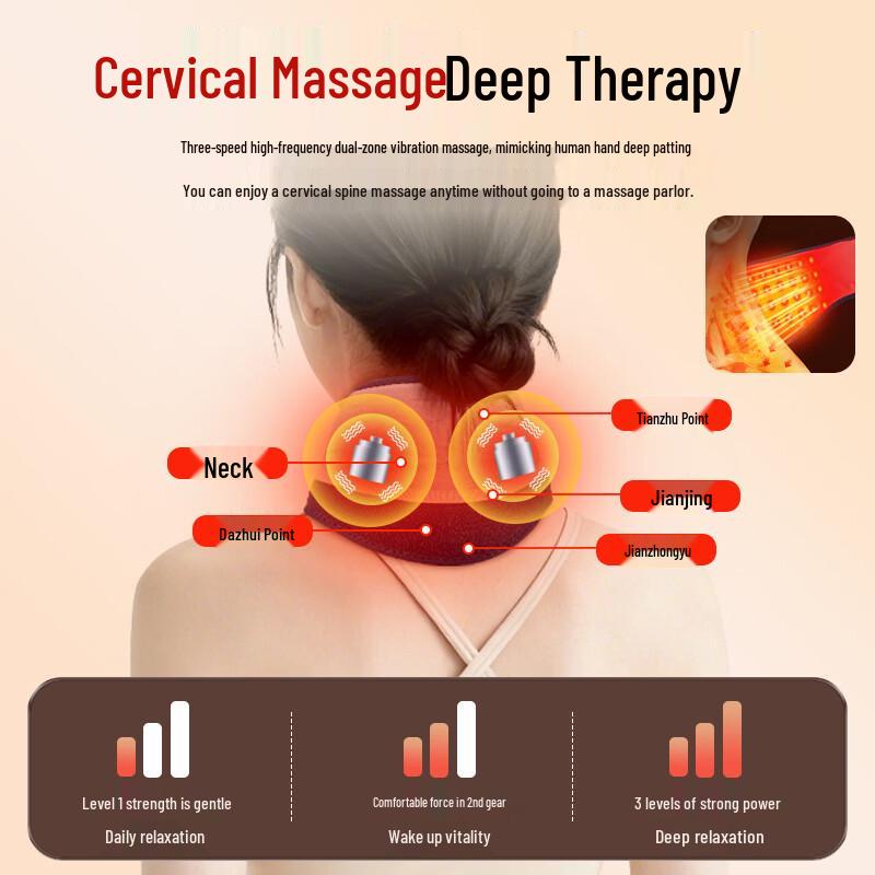 Gleno Portable Graphene Neck Heating Massager