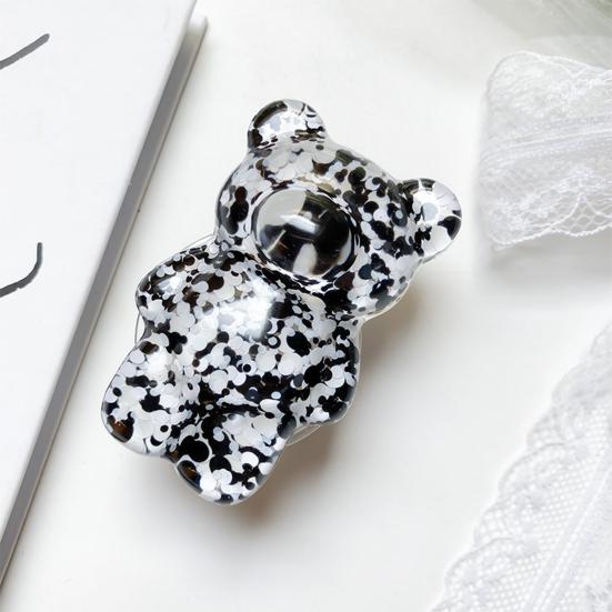 Mobile Phone Finger Foldable Epoxy Sequins Holder Cartoon 3D Cute Bear Shaped Phone