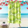 Lime Slice Pattern Beach Towel Beach Towel Quick-drying for Travel Outdoor Sports Jogging Beach and Swimming