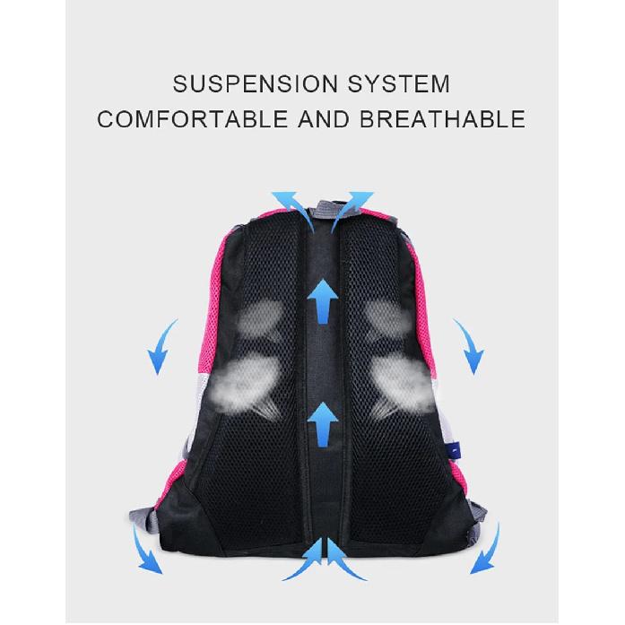 Nuovo Zaino Porta Animali Domestici per Cani Borsa da Viaggio Pacco Frontale Traspirante Regolabile con Strisce Riflettenti di Sicurezza per Escursioni Outdoor Gatti
