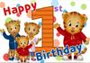 Sfondo Cartone Animato Daniel Tiger, Striscione con Tema Amici del Quartiere, Decorazione Festa Bambini, Sfondo Fotografico