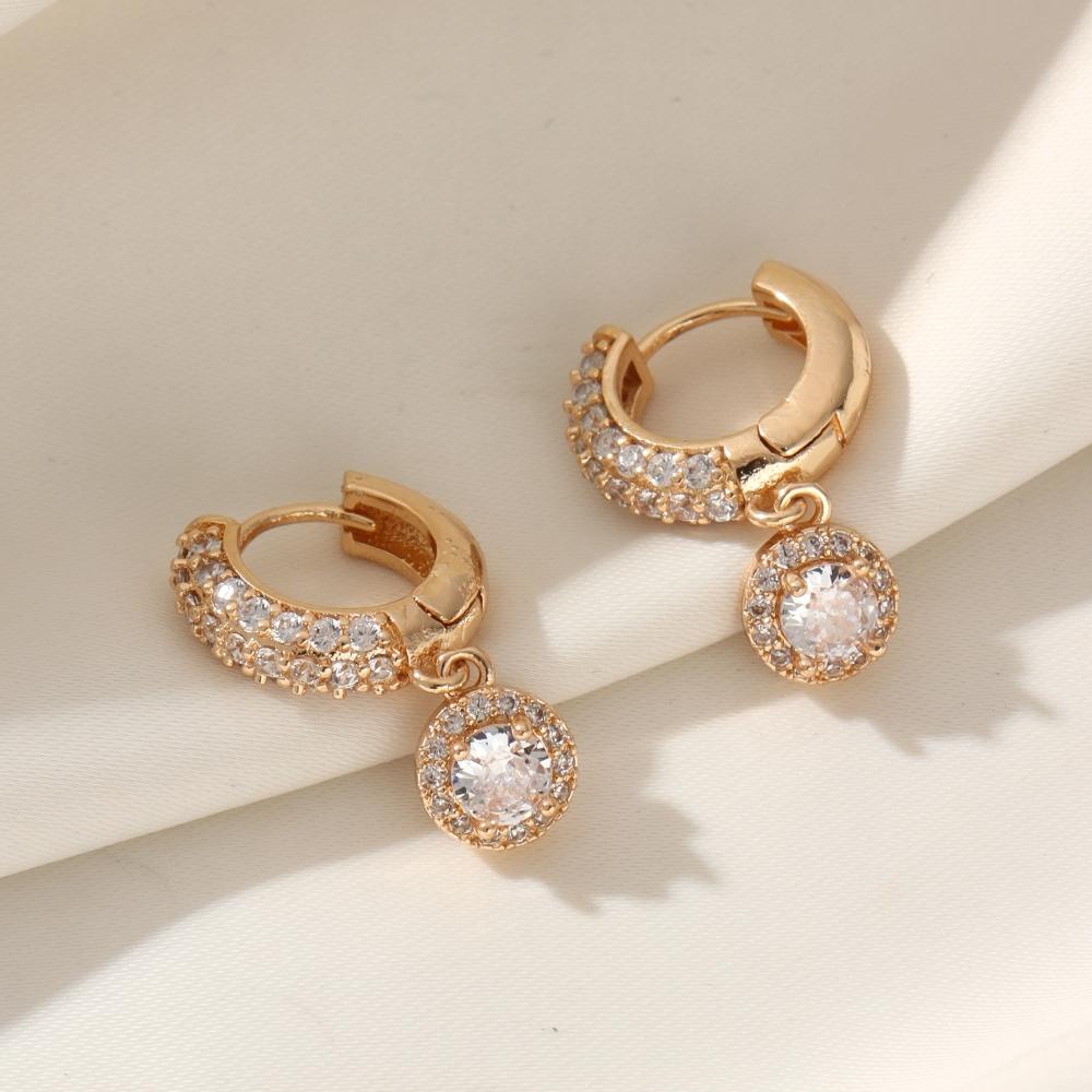 Fashion Water Droplets Dangle Earrings for Women Sparkling Zirconia Fashion Jewelry Gift