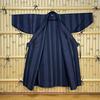 [momoten] [Amazon Exclusive Brand] Original Mizuyagi Kimono (Workwear, Samue, Haori, Bathrobe, Apron) Black Stripes, 120cm Long