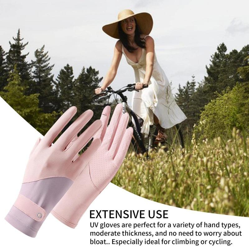 Ladies' anti-UV sunscreen lotion refers to cycling and driving gloves, breathable style