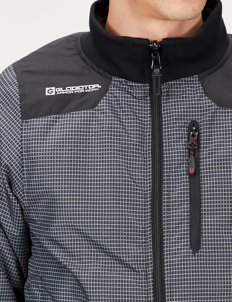 Reversible cold weather jacket Grid x Black M [Cocos Nobuoka] G-9901