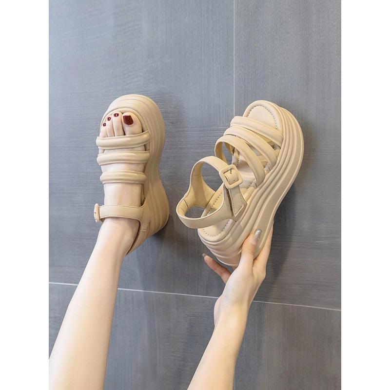 Height Increasing Insole Women's Sandals New Summer Outdoor Wedge Platform Muffin Roman Sports Beach Shoes