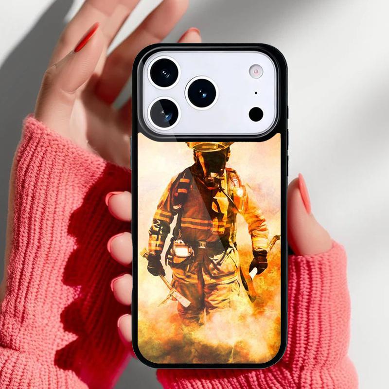 Brandweerman Brand Brandweerman zacht Telefoonhoesje voor iPhone 17 16 15 14 13 Pro Max Achterkant voor 12 11 Pro Coque