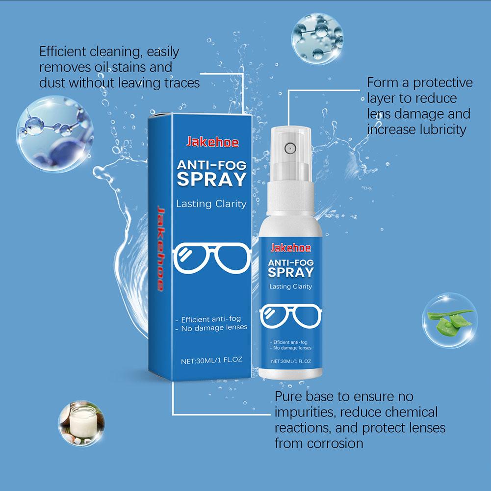 30ML Anti-Fog Spray Eyeglass Cleaner Spray Mild Formula 30ml Lens Cleaner And Defogger For Swim Goggles Snorkel